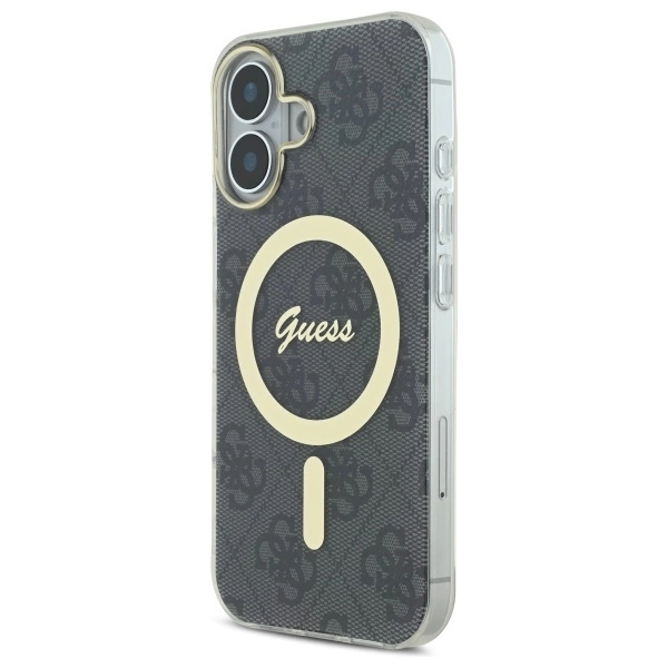 Etui Guess IML 4G MagSafe na iPhone 16 Plus - czarne