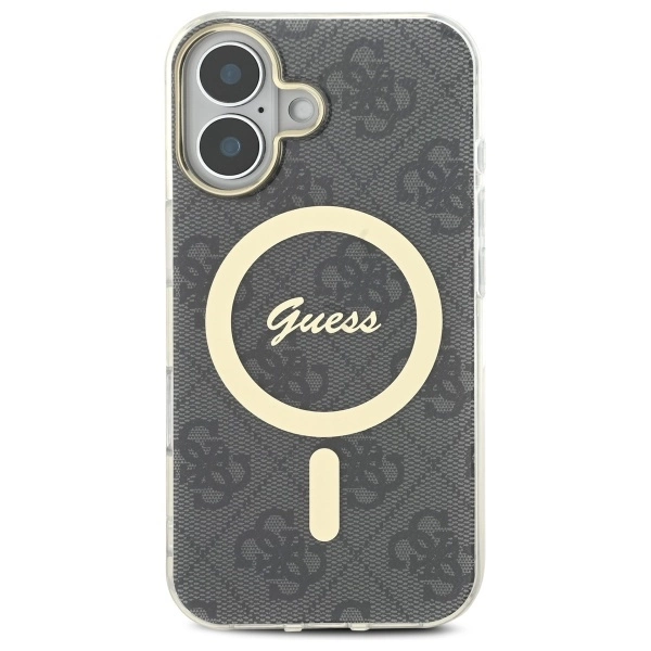 Etui Guess IML 4G MagSafe na iPhone 16 Plus - czarne