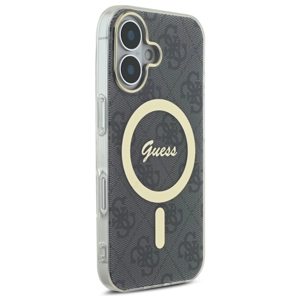 Etui Guess IML 4G MagSafe na iPhone 16 Plus - czarne