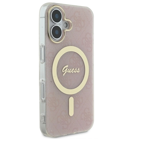 Etui Guess IML 4G MagSafe na iPhone 16 Plus - różowe
