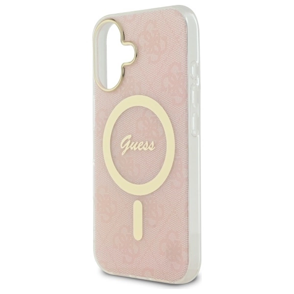 Etui Guess IML 4G MagSafe na iPhone 16 Plus - różowe