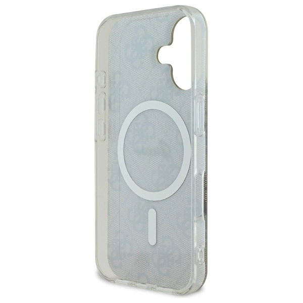 Etui Guess IML 4G MagSafe na iPhone 16 Plus - brązowe