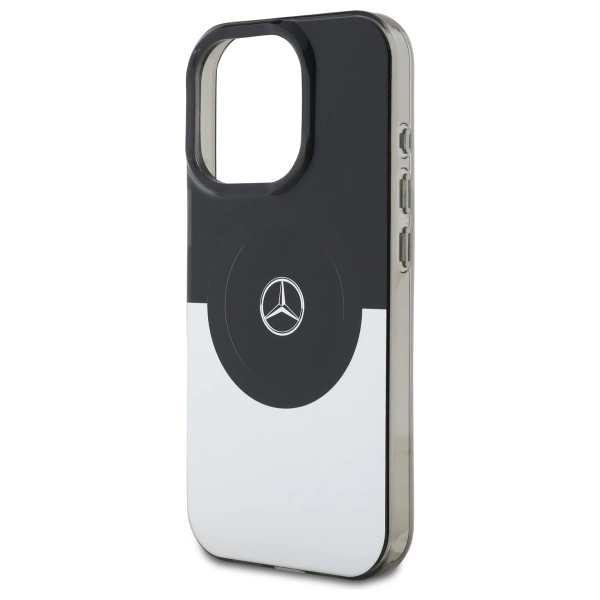 Etui Mercedes Doubel Layer BiColor MagSafe na iPhone 16 Pro - srebrne