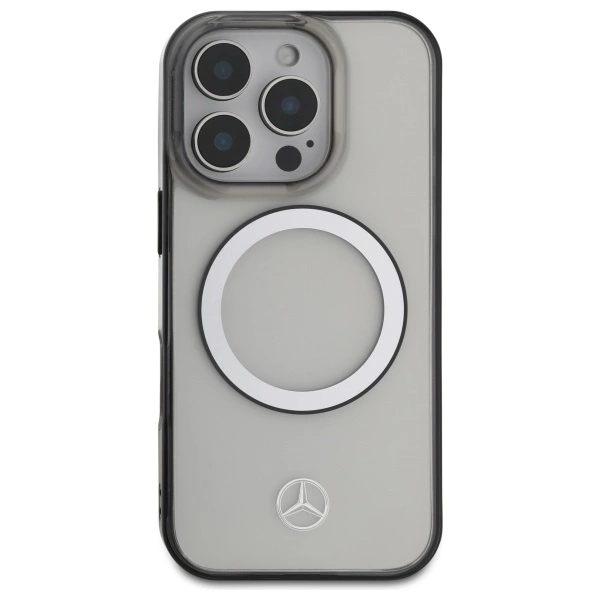 Etui Mercedes Printed logo MagSafe na iPhone 16 Pro - przezroczyste