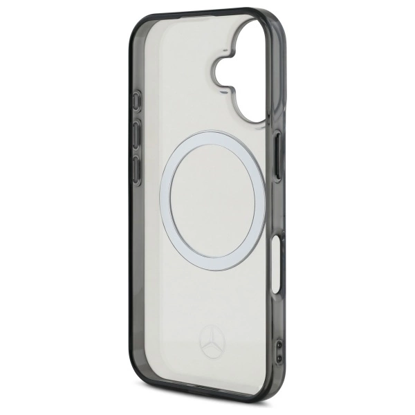 Etui Mercedes Printed logo MagSafe na iPhone 16 - przezroczysty