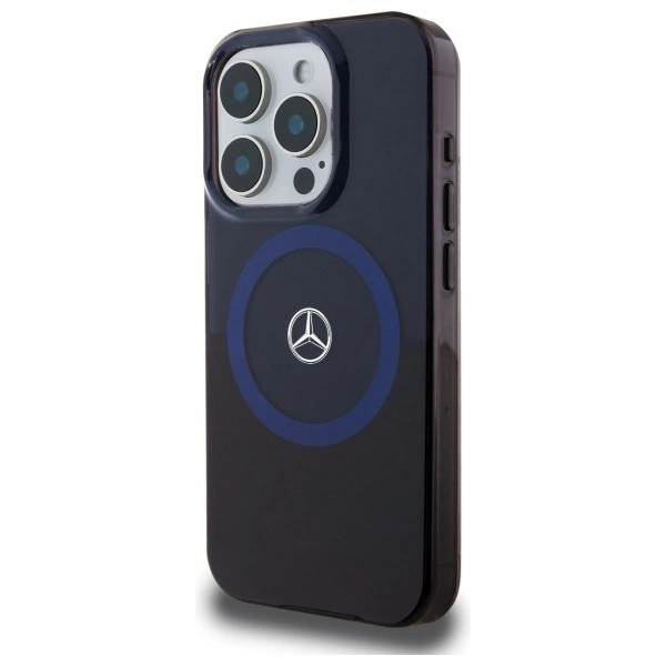 Etui Mercedes MB Double Layer BiColor MagSafe na iPhone 16 Pro Max - niebieskie