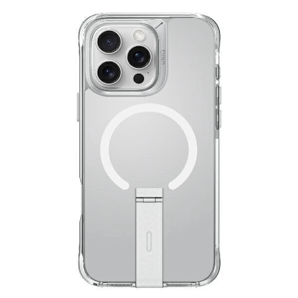 Etui UNIQ Eleva with Vertica Stand na iPhone 16 Pro - przezroczyste