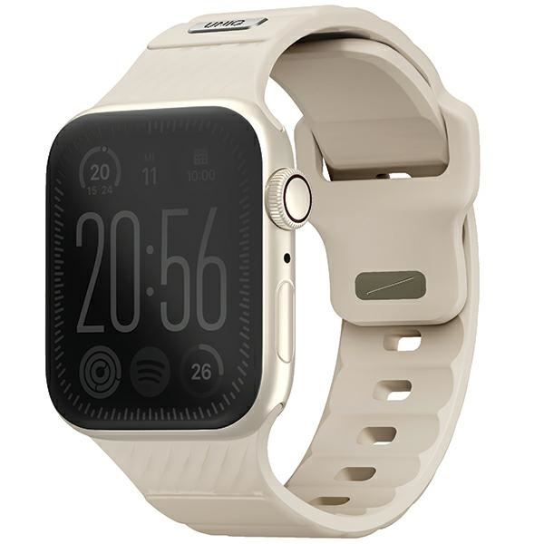 UNIQ pasek Stride Apple Watch Series1/2/3/4/5/6/7/8/9/SE/SE2 38/40/41mm FKM Rubber Strap khaki/pale khaki