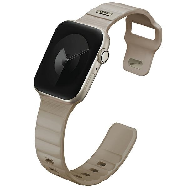 UNIQ pasek Stride Apple Watch Series1/2/3/4/5/6/7/8/9/SE/SE2 38/40/41mm FKM Rubber Strap khaki/pale khaki