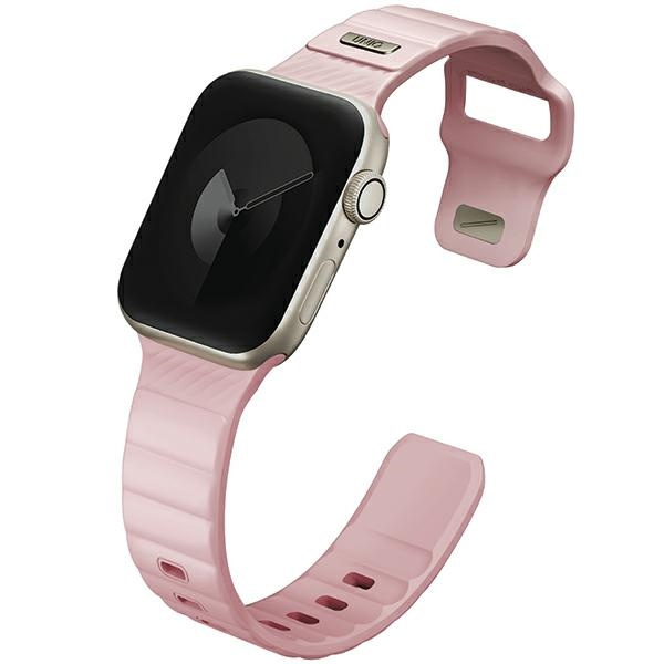 UNIQ pasek Stride Apple Watch Series1/2/3/4/5/6/7/8/9/SE/SE2 38/40/41mm FKM Rubber Strap różowy/pale pink