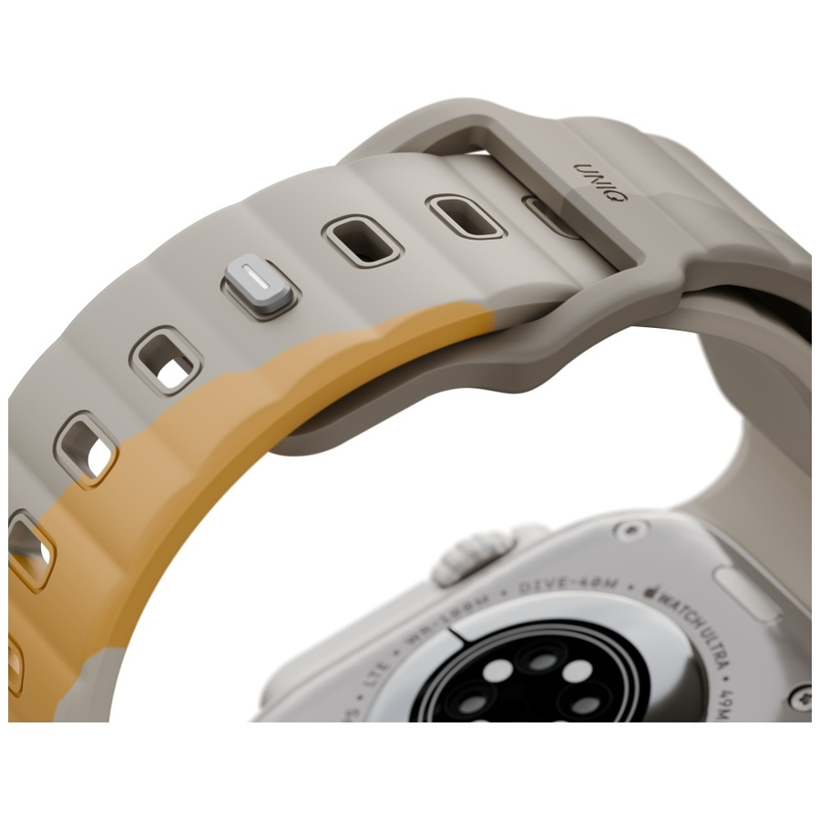 Pasek UNIQ Stride De Rubber do Apple     Watch 49/46/45/44mm beżowy