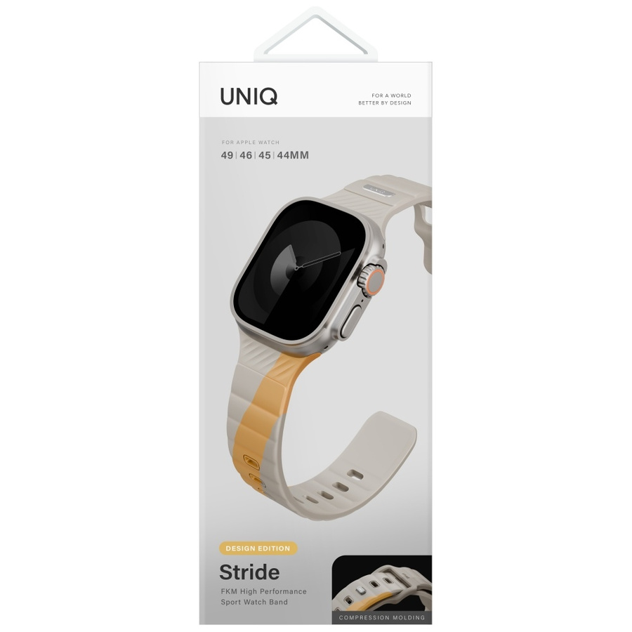 Pasek UNIQ Stride De Rubber do Apple     Watch 49/46/45/44mm beżowy