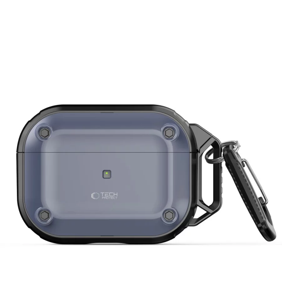 Etui Tech-Protect Rough Hook z karabińczykiem na Apple AirPods Pro 1 / 2 - niebieskie