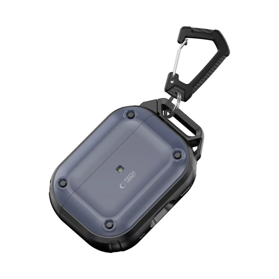 Etui Tech-Protect Rough Hook z karabińczykiem na Apple AirPods Pro 1 / 2 - niebieskie