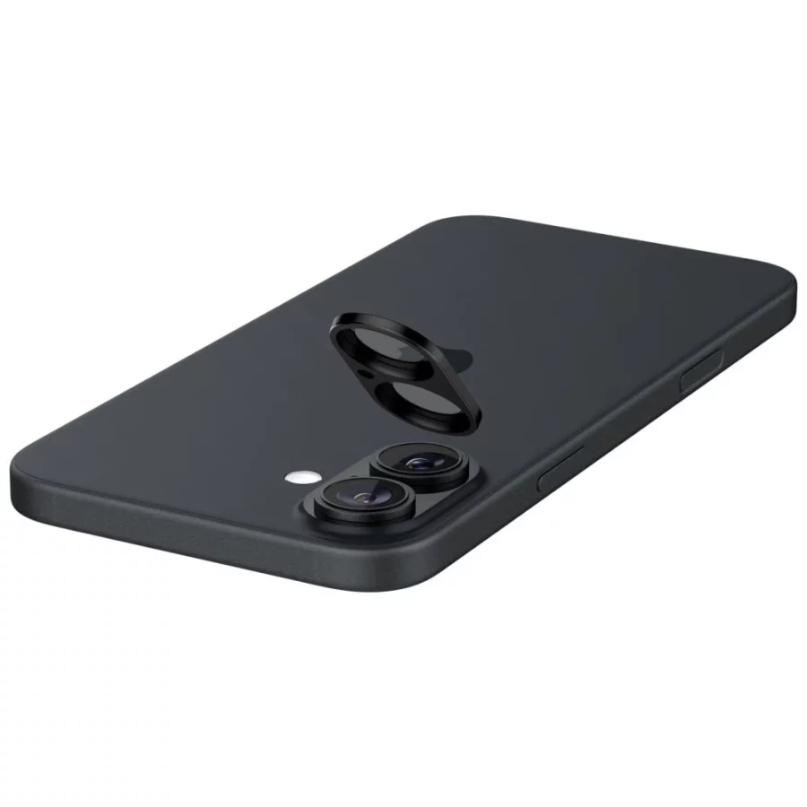Szkło na aparat Spigen Optik GLAS.TR Camera Protector 2-PACK na iPhone 16 / 16 PLUS - czarne