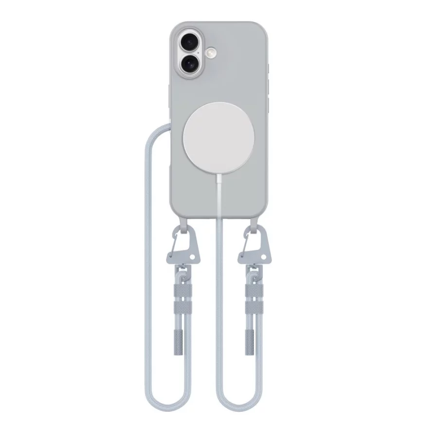 Etui Tech-Protect MagNecklace MagSafe na iPhone 16 - szare