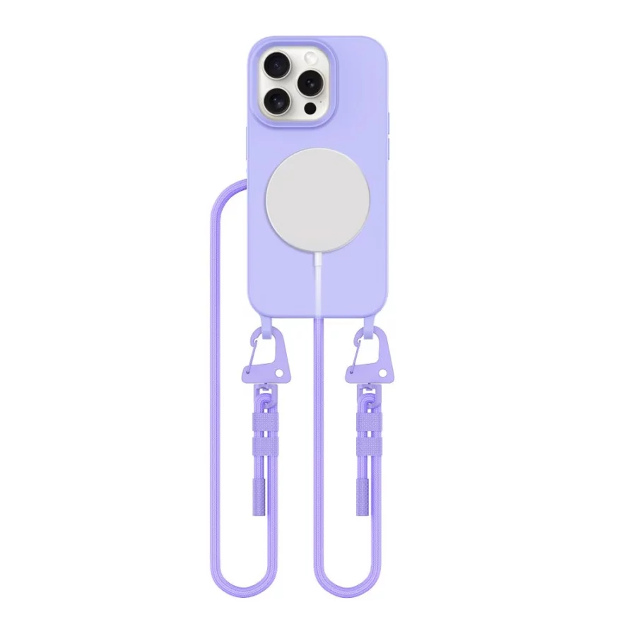Etui Tech-Protect MagNecklace MagSafe na iPhone 14 Pro - lawendowe