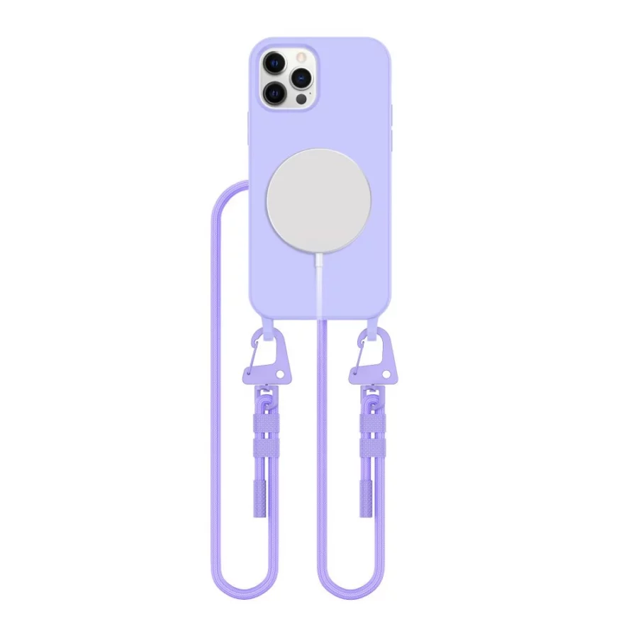 Etui Tech-Protect MagNecklace MagSafe na iPhone 12 / 12 Pro - lawendowe