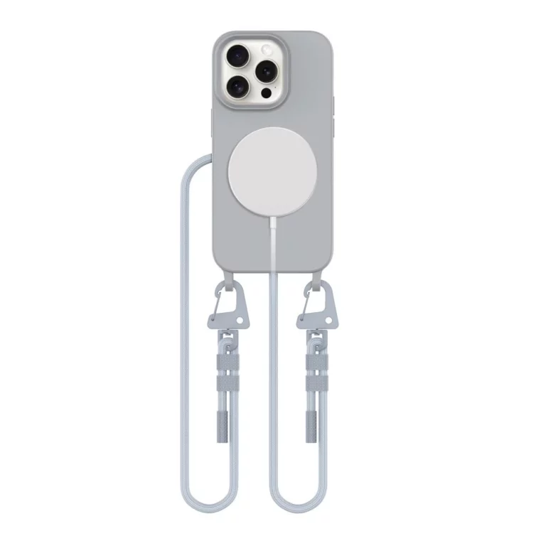 Etui Tech-Protect MagNecklace MagSafe na iPhone 15 Pro - szare