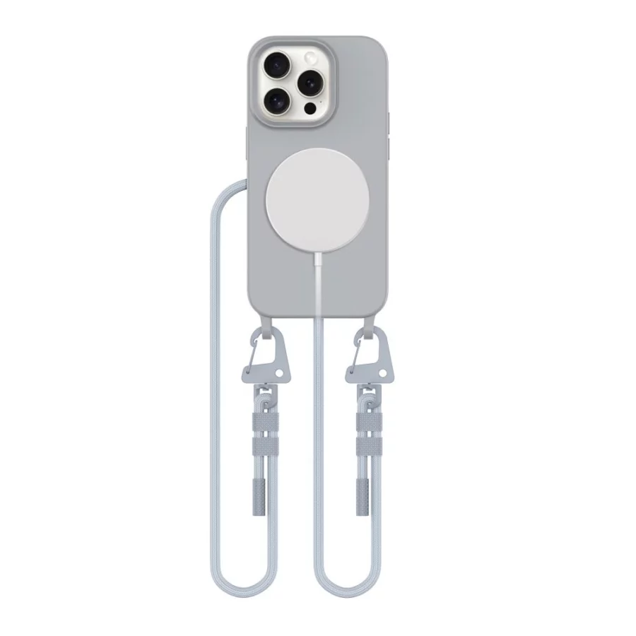 Etui Tech-Protect MagNecklace MagSafe na iPhone 15 Pro - szare