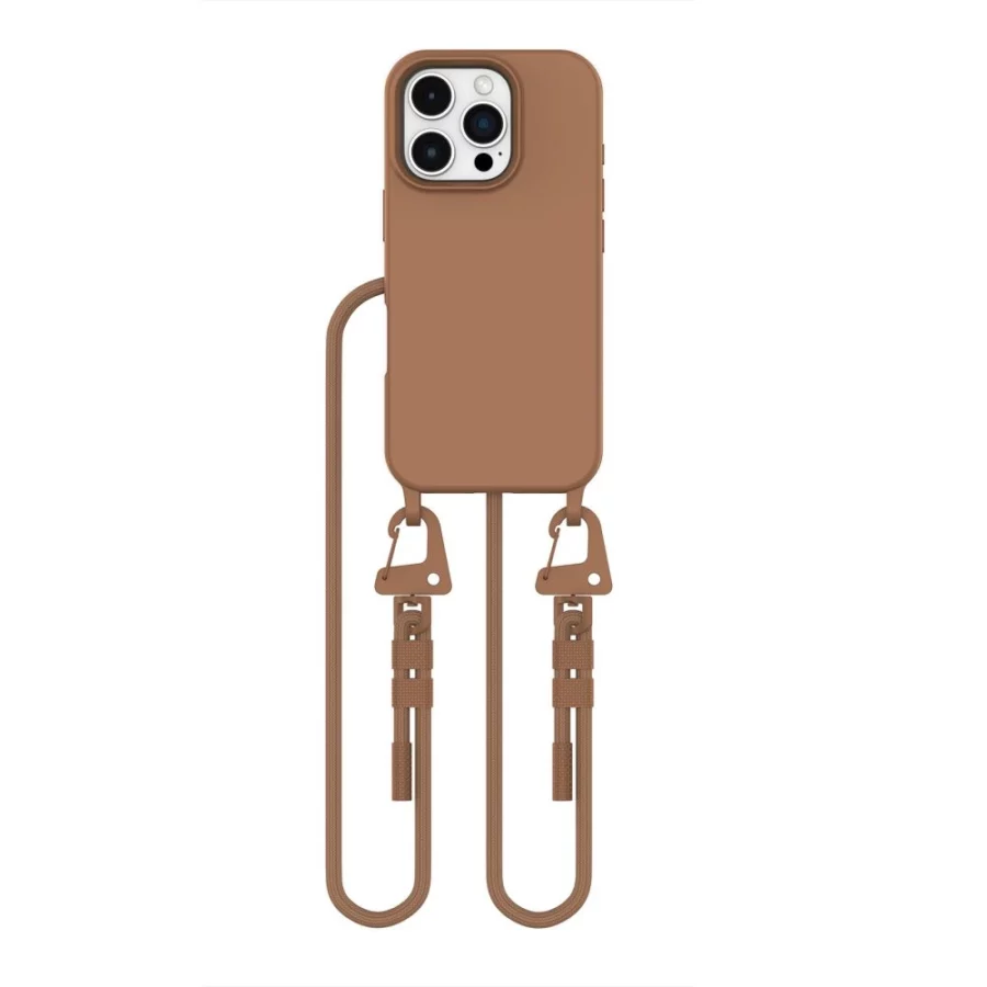 Etui Tech-Protect MagNecklace MagSafe na iPhone 16 Pro - brązowe