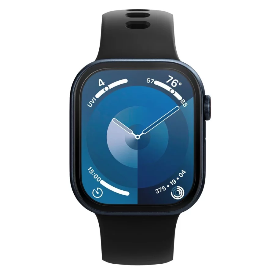 Szkło hybrydowe Spigen Elite Shield ”EZ FIT” 2-Pack na Apple Watch 10 (46 mm) - przezroczyste