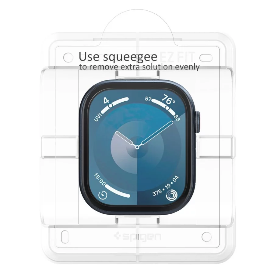 Szkło hybrydowe Spigen Elite Shield ”EZ FIT” 2-Pack na Apple Watch 10 (46 mm) - przezroczyste
