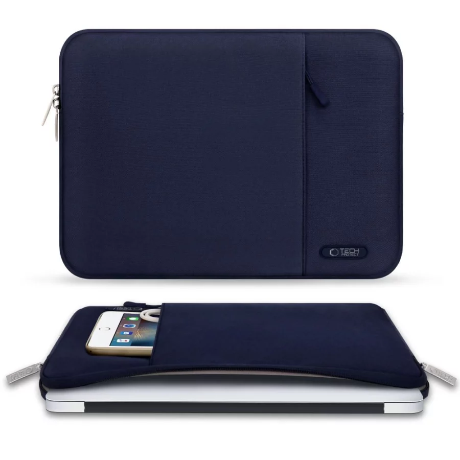 Etui Tech-Protect Sleevy Laptop 13-14 - granatowe