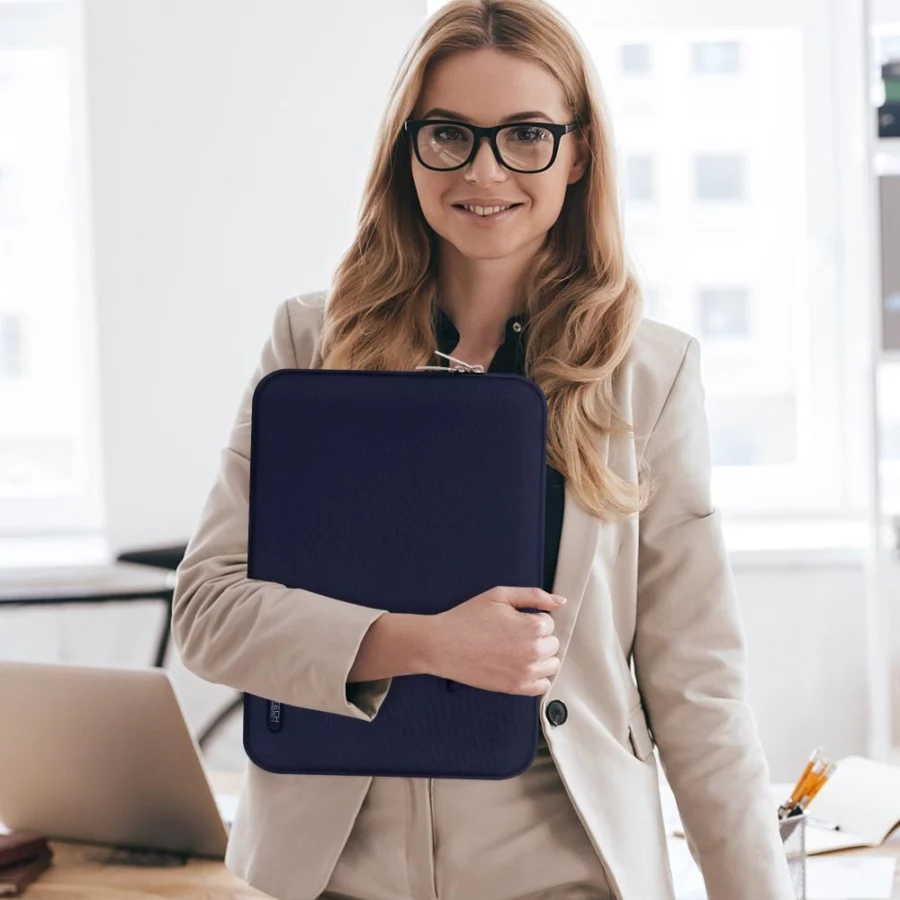 Etui Tech-Protect Sleevy Laptop 13-14 - granatowe