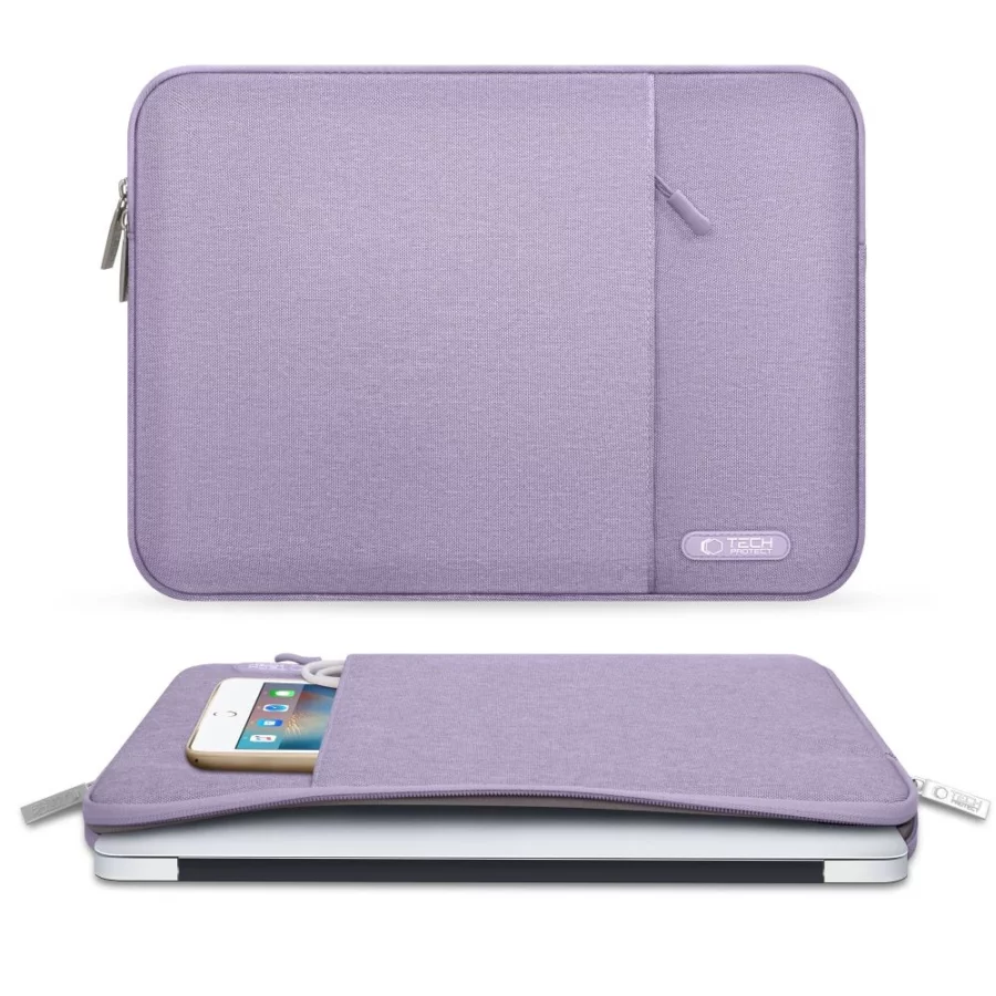 Etui Tech-Protect Sleevy Laptop 13-14 - lawendowe