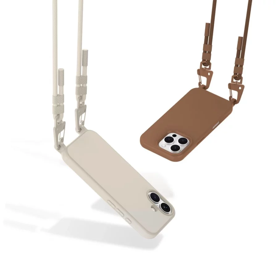 Etui Tech-Protect MagNecklace MagSafe na iPhone 12 / 12 Pro - brązowe