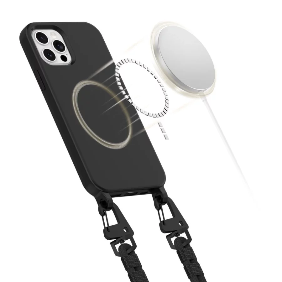 Etui Tech-Protect MagNecklace MagSafe na iPhone 12 / 12 Pro - czarne