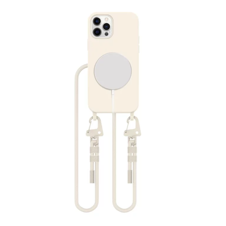 Etui Tech-Protect MagNecklace MagSafe na iPhone 12 / 12 Pro - beżowe