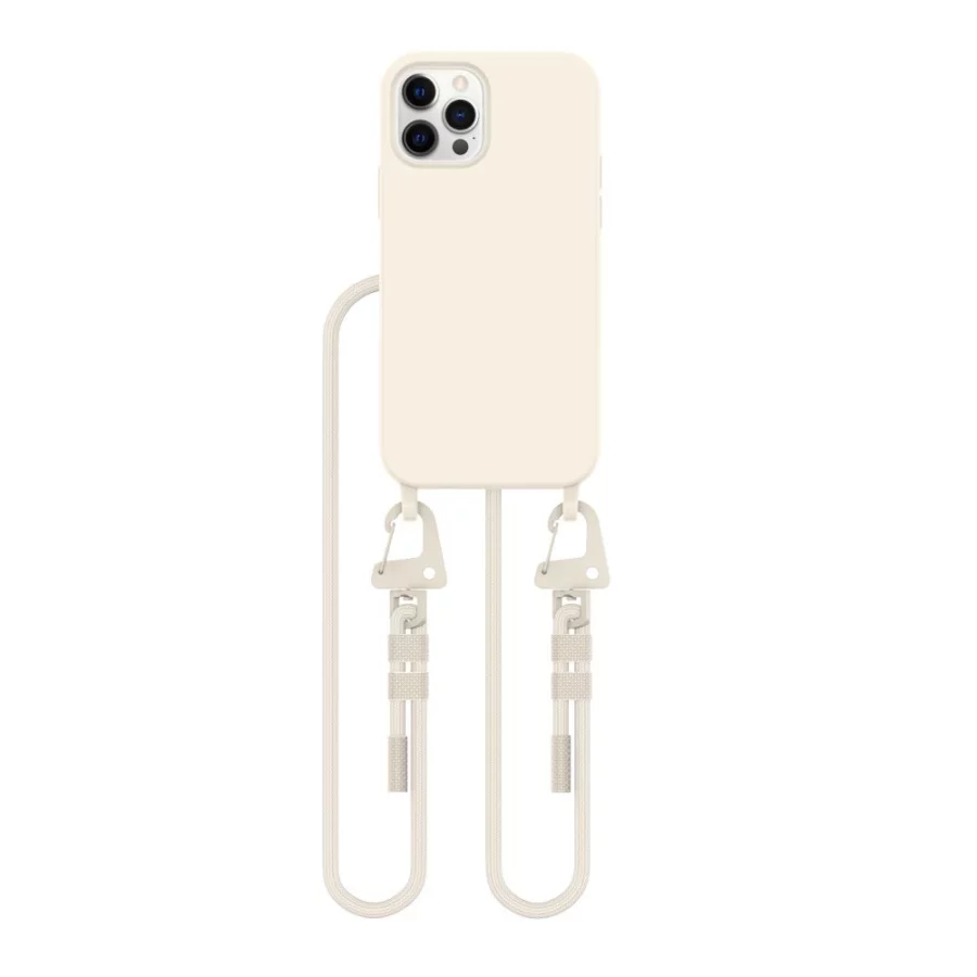 Etui Tech-Protect MagNecklace MagSafe na iPhone 12 / 12 Pro - beżowe
