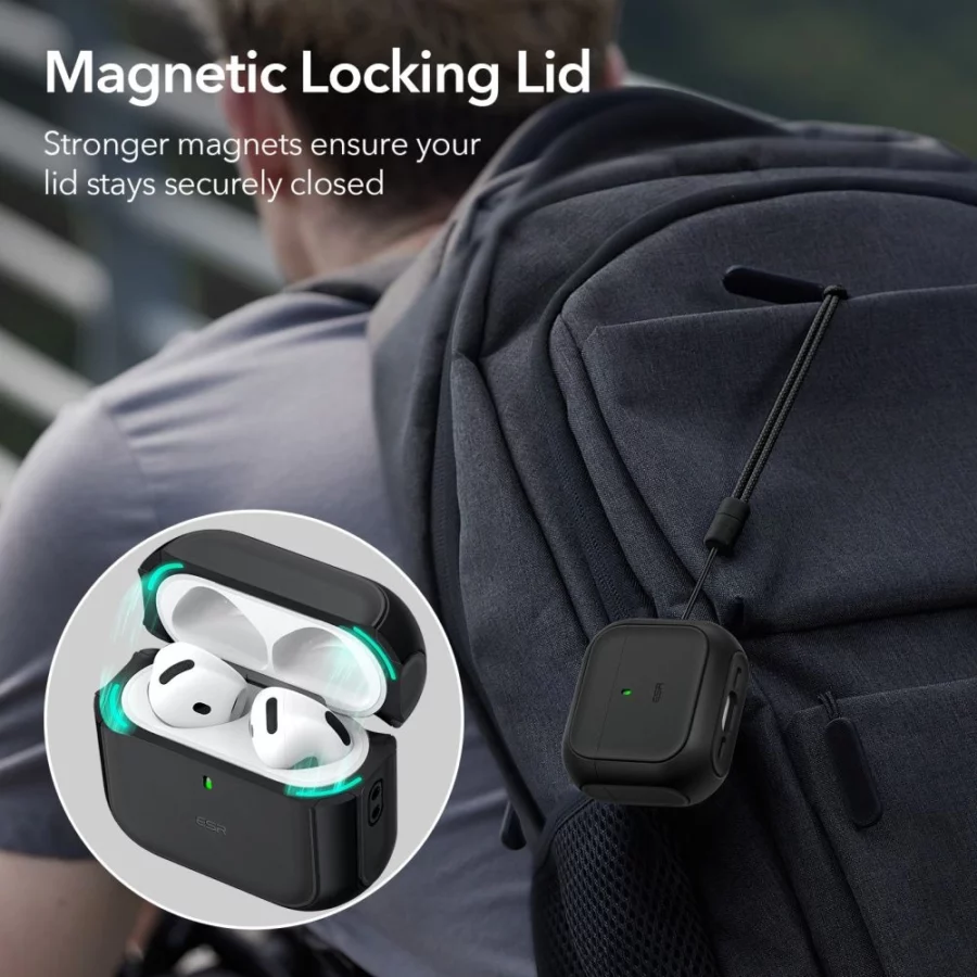 Etui ESR Orbit Halolock MagSafe na Apple AirPods 4 - czarne