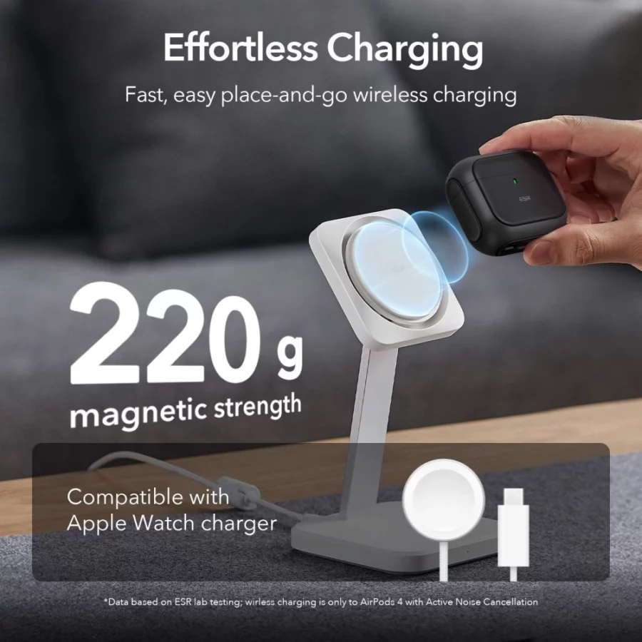 Etui ESR Orbit Halolock MagSafe na Apple AirPods 4 - czarne