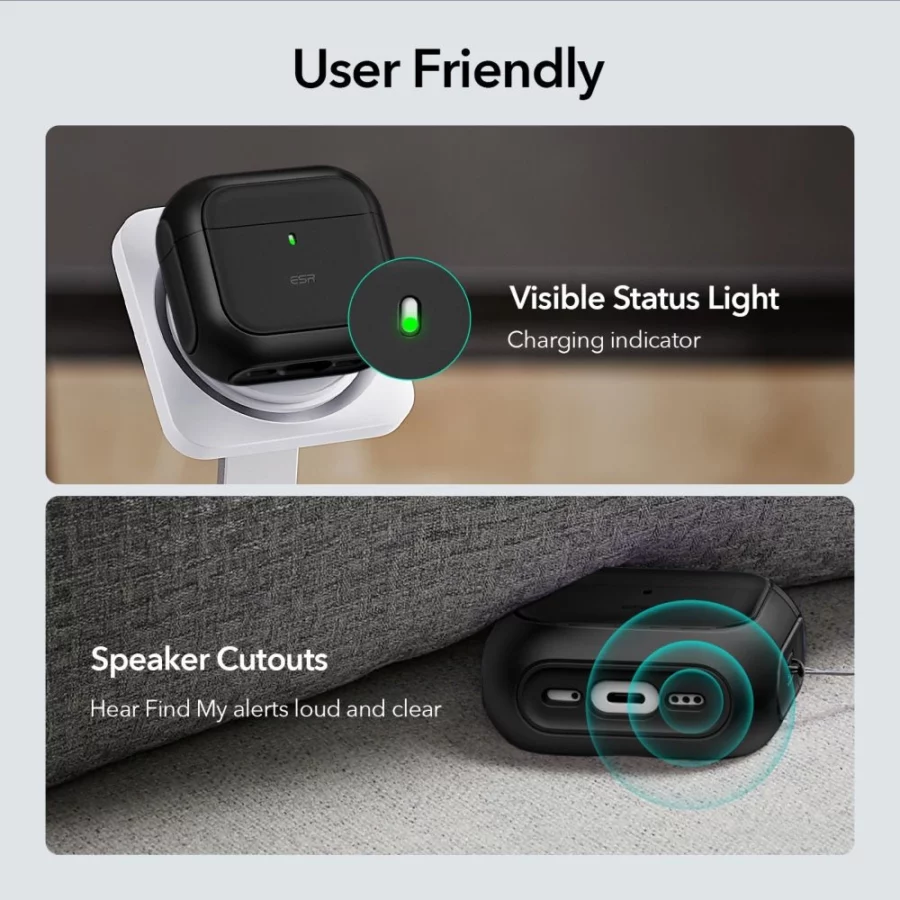 Etui ESR Orbit Halolock MagSafe na Apple AirPods 4 - czarne