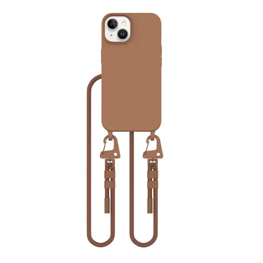 Etui Tech-Protect MagNecklace MagSafe na iPhone 14 - brązowe