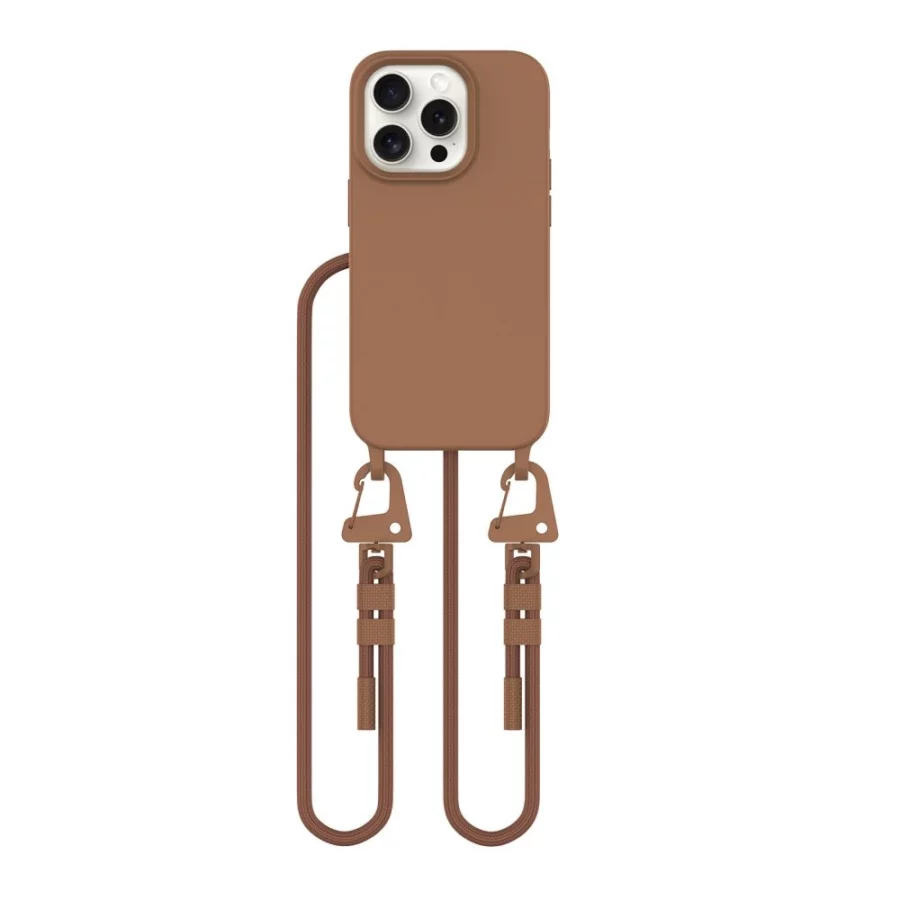 Etui Tech-Protect MagNecklace MagSafe na iPhone 14 Pro - brązowe