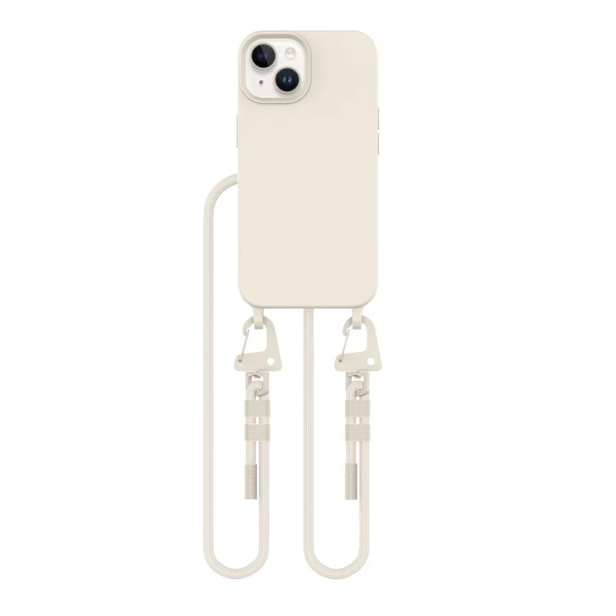 Etui Tech-Protect MagNecklace MagSafe na iPhone 14 - beżowe