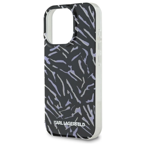 Etui Karl Lagerfeld Zebra With Cord na iPhone 16 Pro - fioletowe