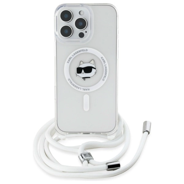 Etui Karl Lagerfeld IML Choupette Head & Cord Magsafe na iPhone 16 Pro Max - przezroczyste