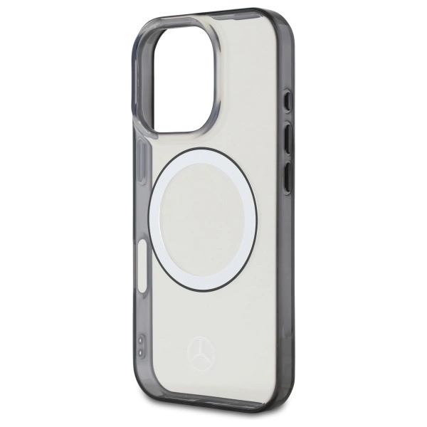 Etui Mercedes Printed logo MagSafe na iPhone 16 Pro Max - przezroczyste