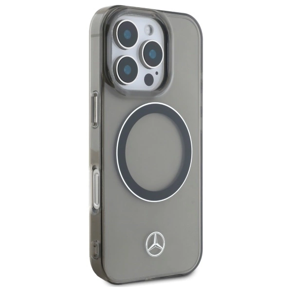 Etui Mercedes Silver Ring MagSafe na iPhone 16 Pro Max - czarne