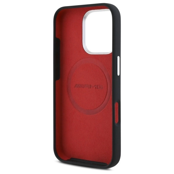Etui AMG Silicone Graphics MagSafe na iPhone 16 Pro - czarne