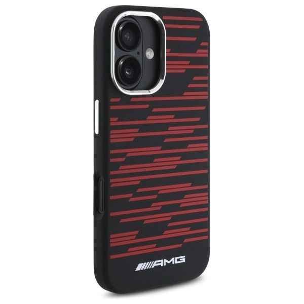 Etui AMG Silicone Graphics MagSafe na iPhone 16 - czarne