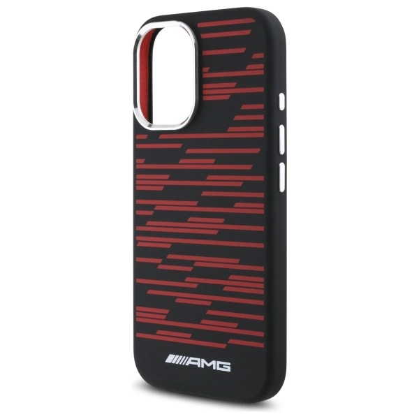 Etui AMG Silicone Graphics MagSafe na iPhone 16 - czarne