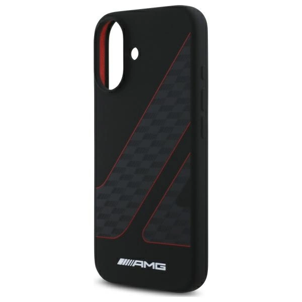 Etui AMG Checkered Flag Pattern MagSafe na iPhone 16 - czarne