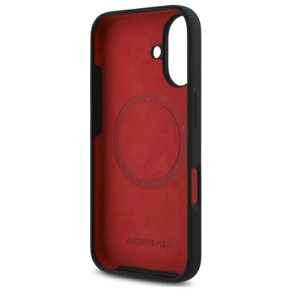 Etui AMG Checkered Flag Pattern MagSafe na iPhone 16 - czarne