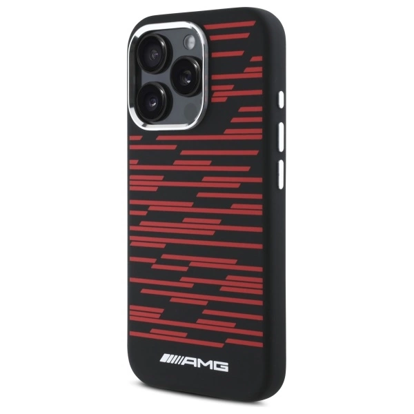 Etui AMG Silicone Graphics MagSafe na iPhone 16 Pro Max - czarne
